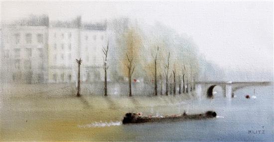 § Anthony Robert Klitz (1917-2000) View on the Seine, 16 x 13in.